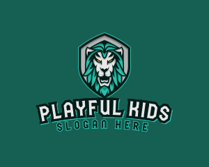 Wild Lion Shield logo design