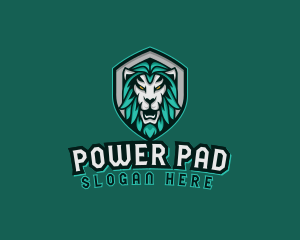 Wild Lion Shield logo design