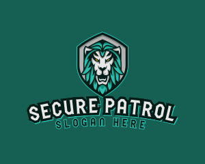 Wild Lion Shield logo design