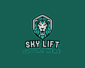 Wild Lion Shield logo design