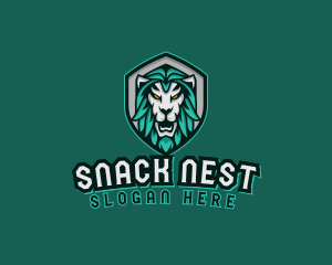 Wild Lion Shield logo design