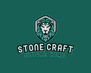 Wild Lion Shield logo design