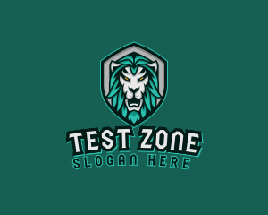 Wild Lion Shield logo design