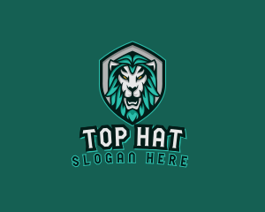 Wild Lion Shield logo design