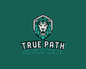 Wild Lion Shield logo design