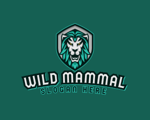 Wild Lion Shield logo design