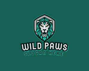 Wild Lion Shield logo design