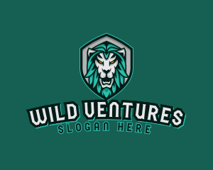 Wild Lion Shield logo design