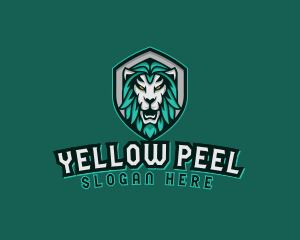 Wild Lion Shield logo design