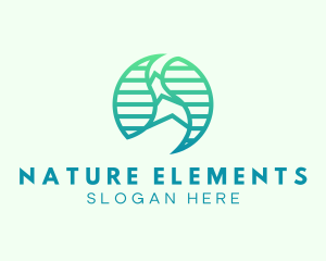 Natural Water Stream logo design