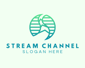 Natural Water Stream logo design