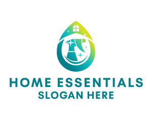 Home Spray Cleaner logo design