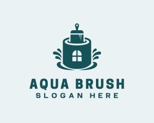 Paint Brush & Bucket logo design