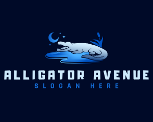Wild Crocodile Alligator logo