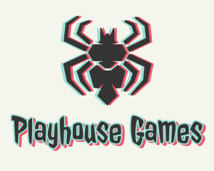 Holographic Spider Gaming logo design