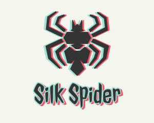 Holographic Spider Gaming logo design