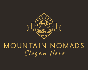 Citrus Lemon Mountain logo design