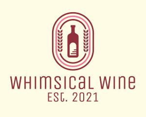 Wine Bottle Badge logo design