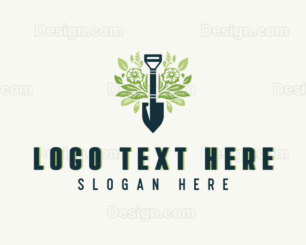 Yard Landscaping Shovel Logo