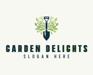 Yard Landscaping Shovel logo design