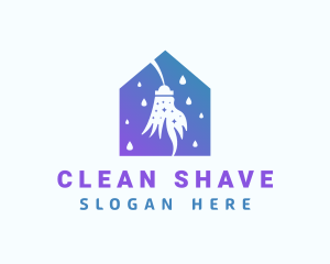 Cleaning Housekeeping Mop logo design