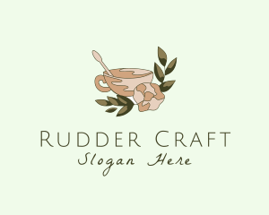 Floral Ceramic Cup logo design