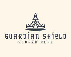 Asian Shrine Architecture Logo