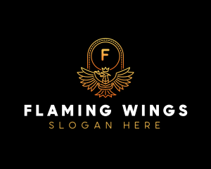 Phoenix Crown Wings logo design