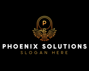 Phoenix Crown Wings logo design