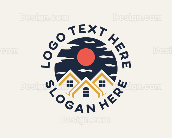 Roofing Home Property Logo