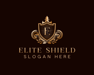 Shield Crown Insignia logo design