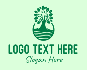 Green Growing Tree  logo