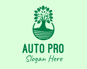 Green Growing Tree  Logo