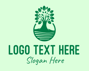 Green Tree Natural Landscape Logo