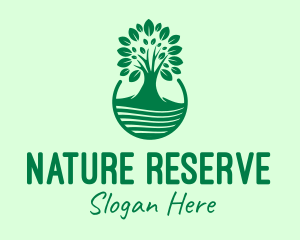 Green Tree Natural Landscape logo design