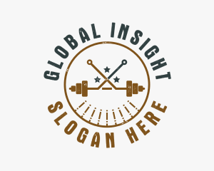 Hipster Workout Barbell logo