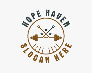 Hipster Workout Barbell logo