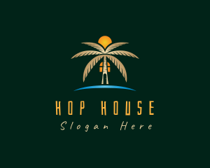 Tropical Beach House logo design