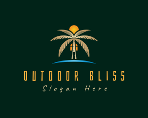 Tropical Beach House logo design