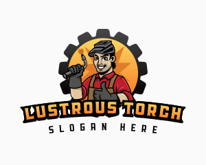 Welding Torch Gear logo design