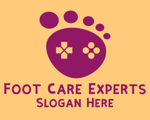 Purple Foot Step Controller logo design