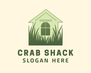 House Garden Grass logo design