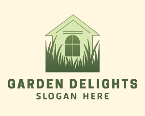 House Garden Grass logo design