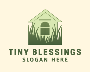 House Garden Grass logo design