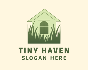 House Garden Grass logo design