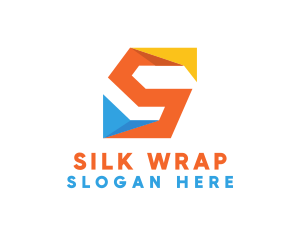 Colorful Origami Letter S  logo design