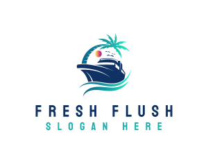 Yacht Beach Travel logo design