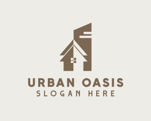 Brown House Building  logo design