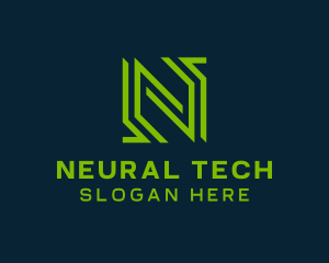 Tech Startup Letter N logo design