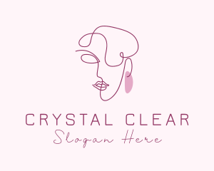 Female Earrings Jeweler logo design